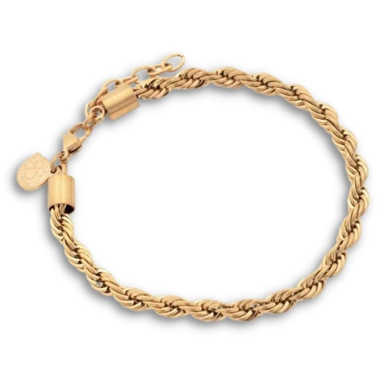 By Billgren - Herrearmbånd i forgyldt stål, cordel - Model: 8238
