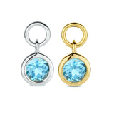 Spirit Icons - Vedhæng til hoops - 14 kt. guld med blå topas - Model: 64096