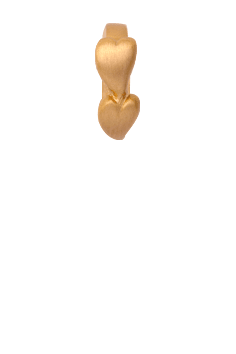 Køb Christina jewelry & watches - Double Heart gold - Modelnr.: 650-G15 hos Guldsmed Smeds