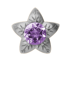 Køb Christina Collect Charm - Amethyst Flower, silver - Modelnr: 650-S05 hos Guldsmed Smeds
