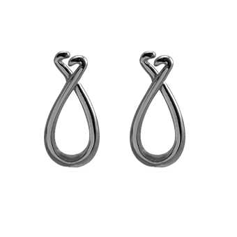 Køb Christina jewelry & watches - Heart Earring 14 mm black - Modelnr.: 670-B14HEART hos Guldsmed Smeds