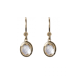 Køb Christina Hangers - Hanging Crystal Dream, ørering, forgyldt silve - Modelnr: 670-G01WHITE hos Guldsmed Smeds