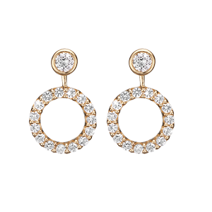 Køb Christina Jewelry & Watches - Ørehænger, Flying Topaz Circle, forgyldt sølv - Modelnr.: 670-G15 hos Guldsmed Smeds