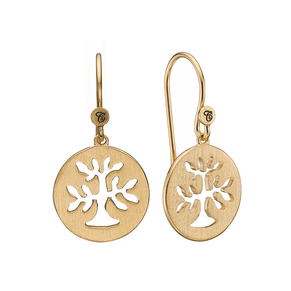 Køb Christina jewelry & watches - Plant a Tree, earring, forgyldt sølv - Modelnr: 670-G33 hos Guldsmed Smeds