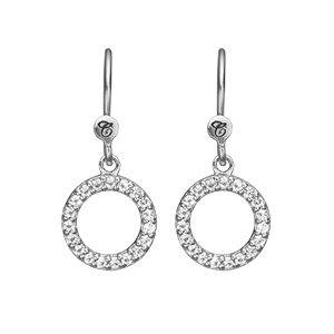 Køb Christina Jewelry & Watches - Ørehænger, Hanging Topaz Circle, sølv - Modelnr.: 670-S19 hos Guldsmed Smeds