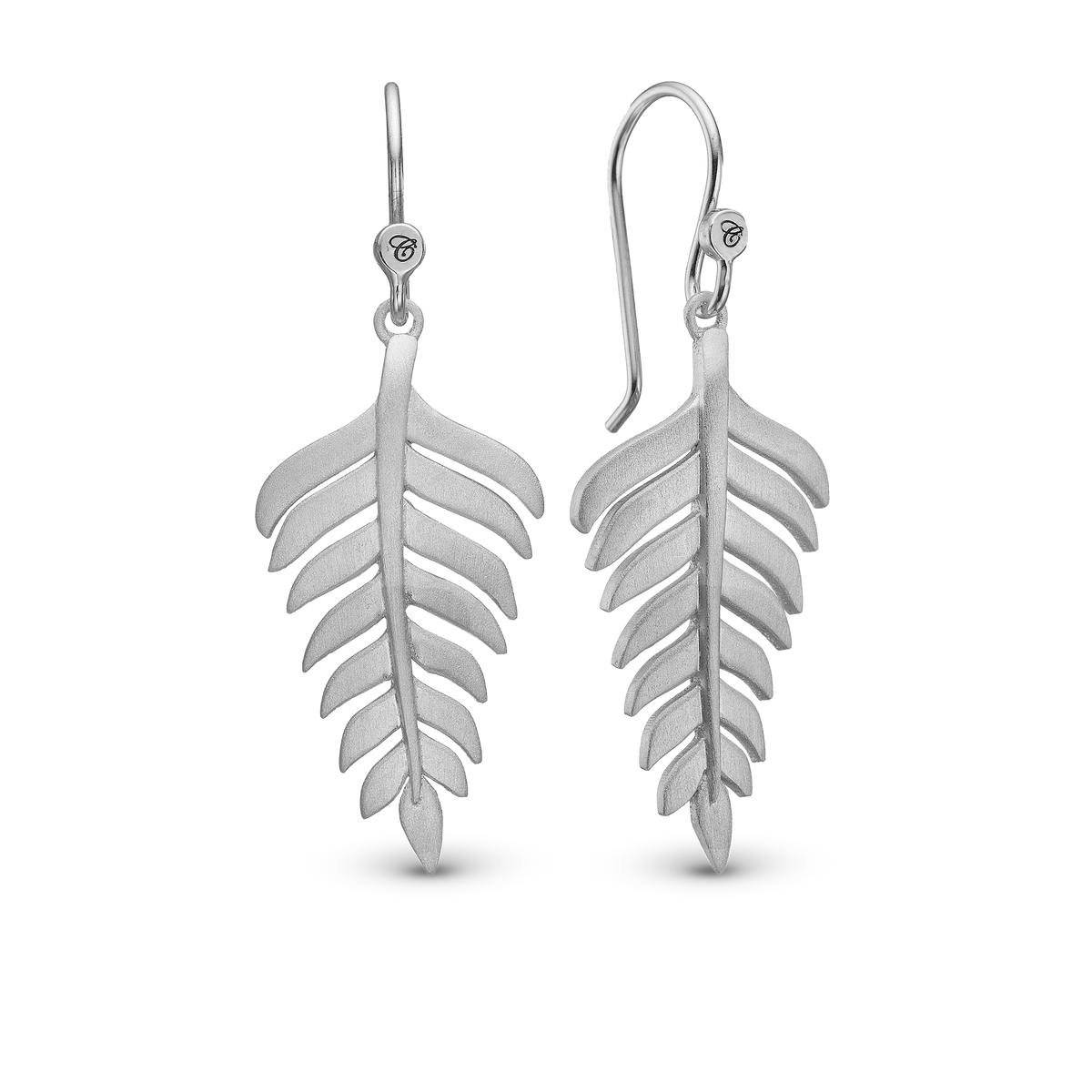 Christina Fern Leaf ørehængere i sølv – model 670-S57