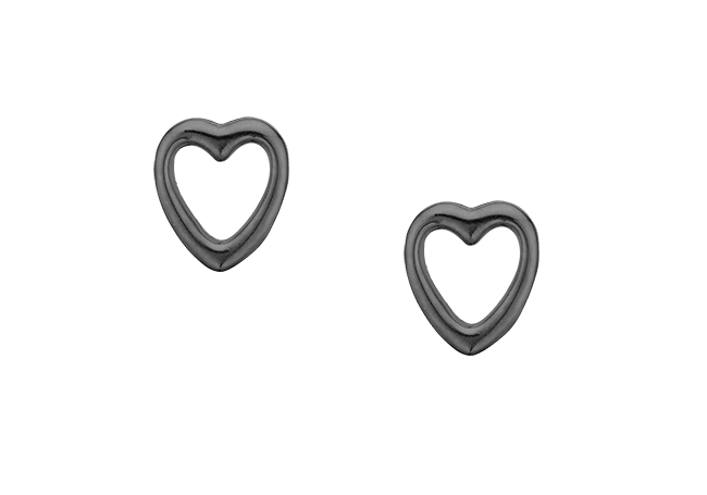 Køb Christina jewelry & watches - Open Hearts, studs, black ruth - Modelnr.: 671-B05 hos Guldsmed Smeds