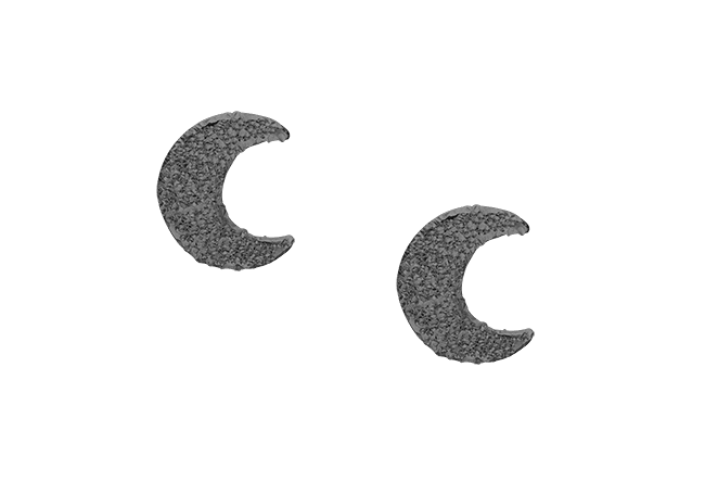 Køb Christina jewelry & watches - Sparkling Moon, studs, black ruth - Modelnr.: 671-B07 hos Guldsmed Smeds