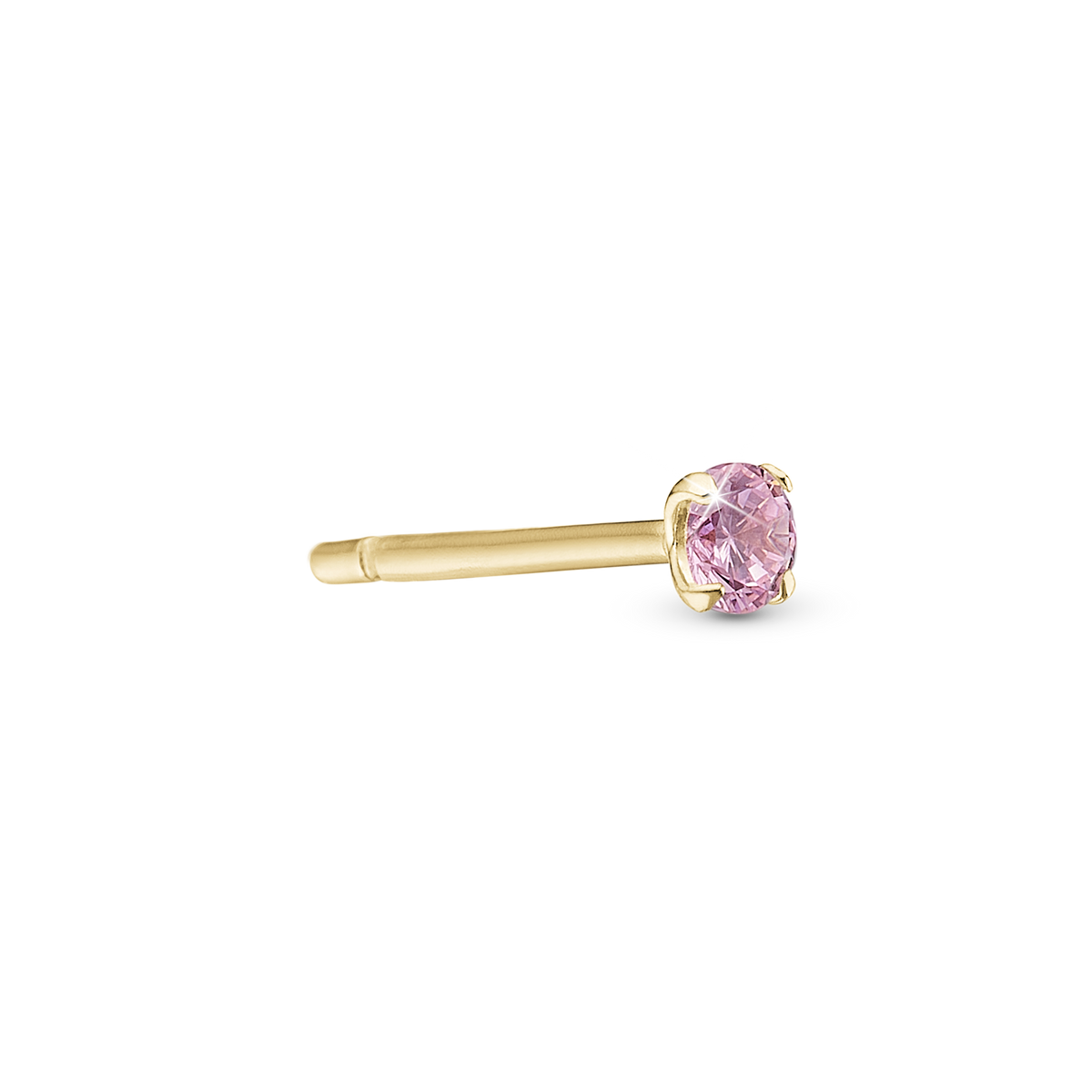 Christina pink syntetisk zirkon ørestikker i forgyldt sølv – model 671-G114PINK – billede 2