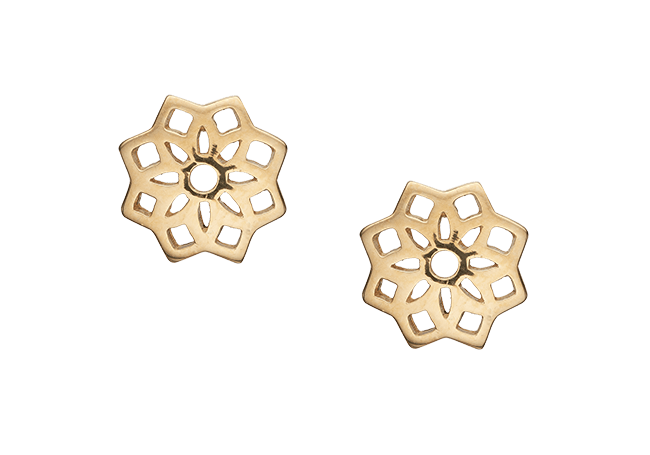 Køb Christina Collect Øreringe - Flowers, studs, goldpl silver - Modelnr: 671-G24 hos Guldsmed Smeds