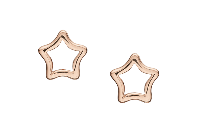 Køb Christina jewelry & watches - Open Stars, stud, rose gold pl - Modelnr.: 671-R03 hos Guldsmed Smeds