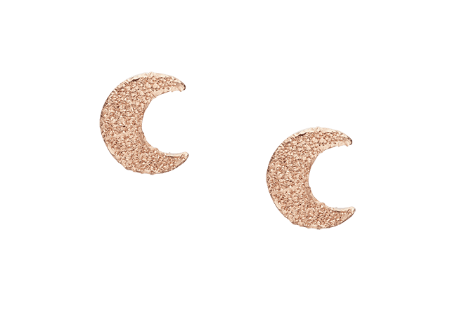 Køb Christina jewelry & watches - Sparkling Moon, studs, rose goldpl - Modelnr.: 671-R07 hos Guldsmed Smeds