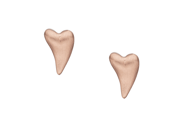 Køb Christina jewelry & watches - Brushed Hearts, studs, rose goldpl - Modelnr.: 671-R09 hos Guldsmed Smeds