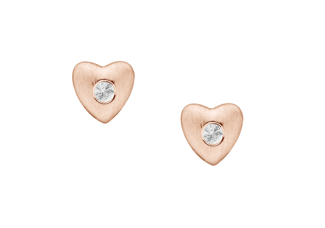 Køb Christina jewelry & watches - Secret Topaz Hearts, studs, rose goldpl - Modelnr.: 671-R13 hos Guldsmed Smeds