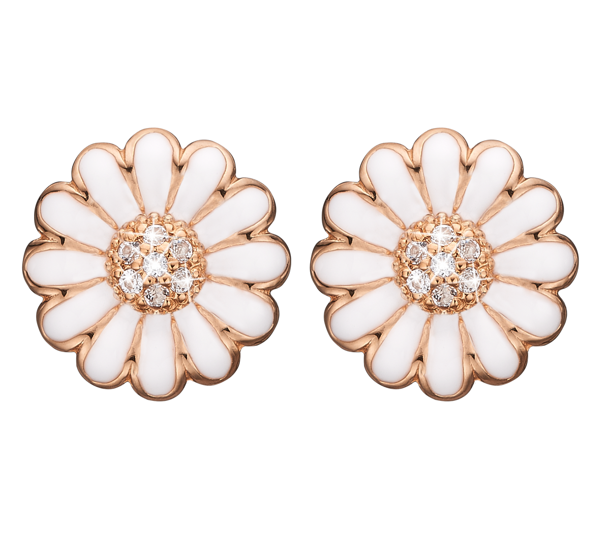 Køb Christina jewelry & watches - Topaz Marguerites, studs, rose goldpl silver - Modelnr.: 671-R37 hos Guldsmed Smeds