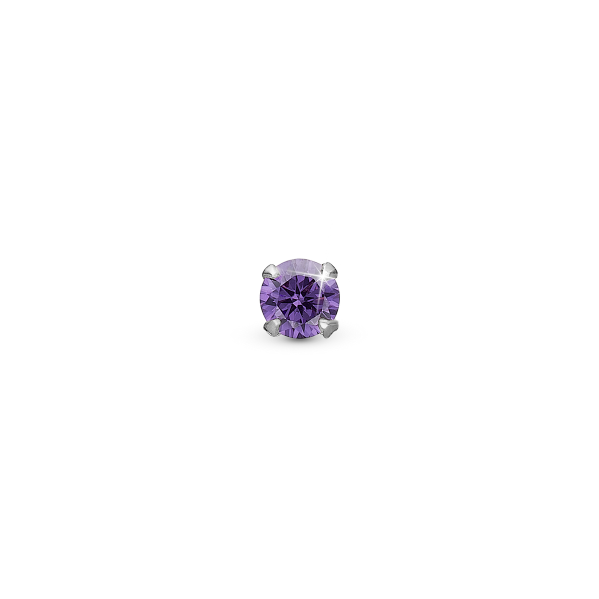 Christina lilla amethyst ørestikker i sølv – model 671-S114PURPLE