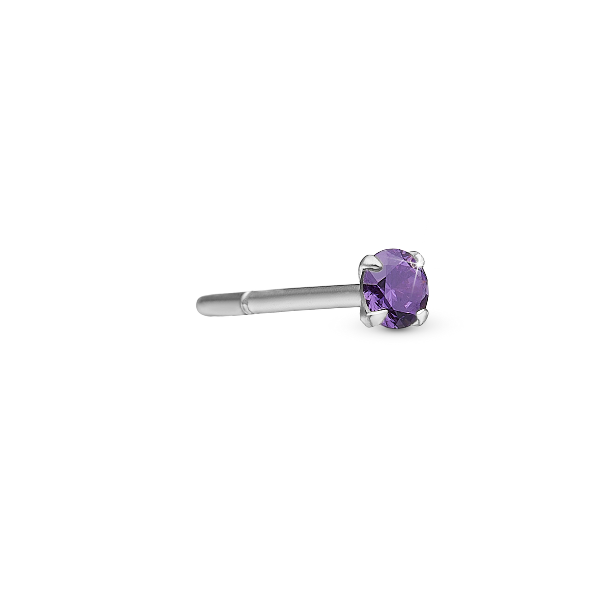 Christina lilla amethyst ørestikker i sølv – model 671-S114PURPLE – billede 2