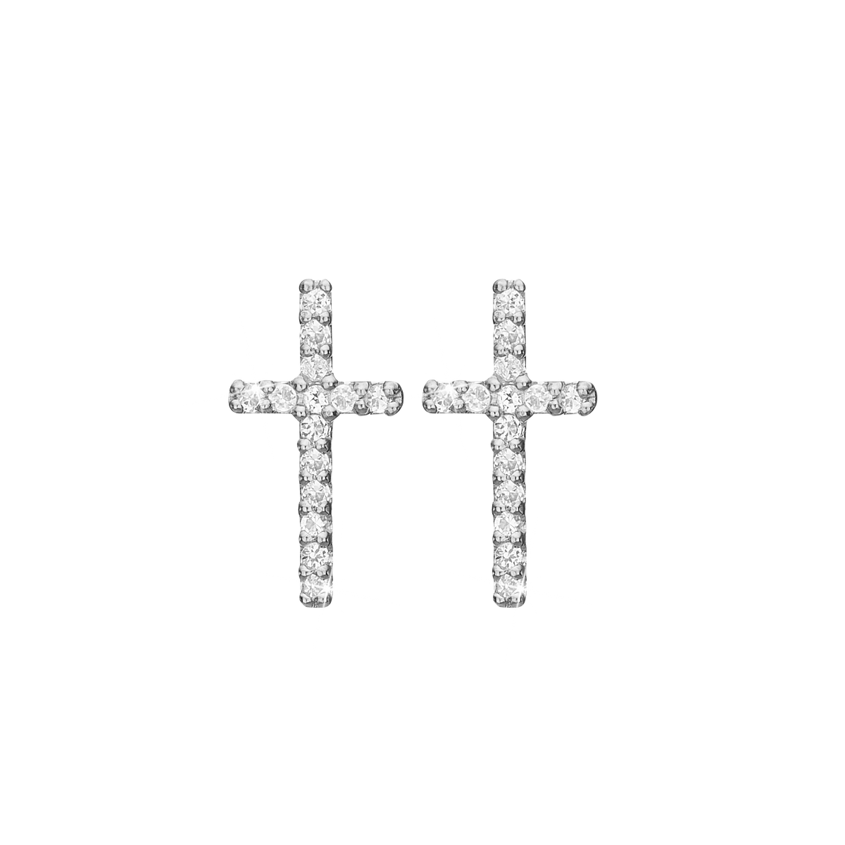 Køb Christina jewelry & watches - Sparkling Cross, studs, silver - Modelnr.: 671-S35 hos Guldsmed Smeds