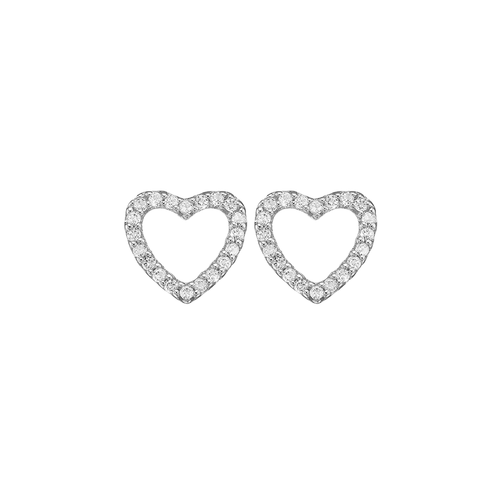 Køb Christina jewelry & watches - Topaz Sparkling Hearts, silver studs - Modelnr.: 671-S46 hos Guldsmed Smeds