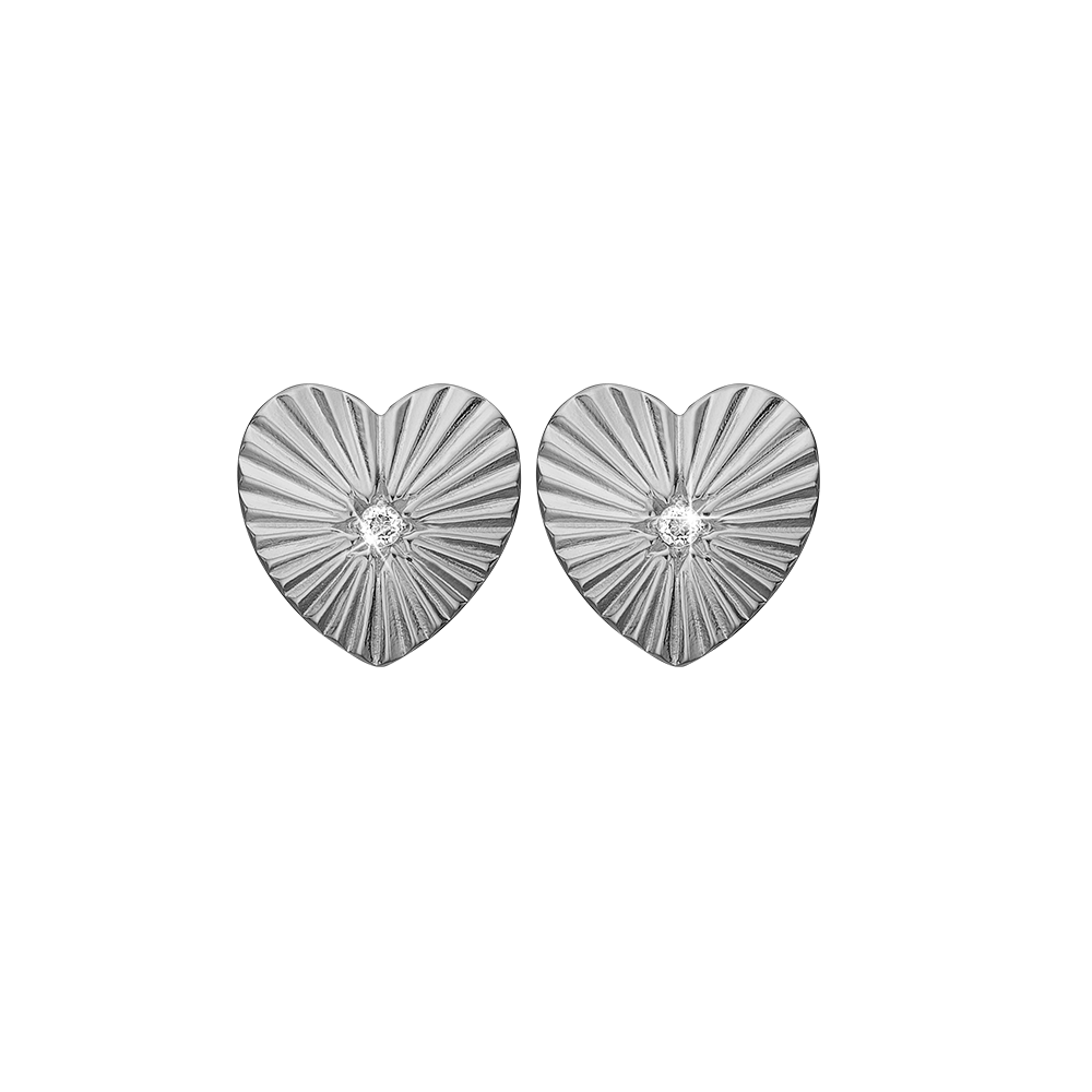 Køb Christina Jewelry & Watches - Sunshine Heart, studs, silver - Model: 671-S68 hos Guldsmed Smeds