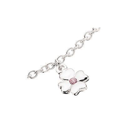 Køb Scrouples - Børnearmbånd - sølv med kløver+pink cz - Modelnr.: 671372 hos Guldsmed Smeds