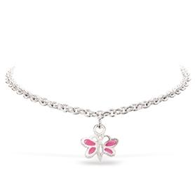 Køb Scrouples - Børnearmbånd i sølv m pink sommerfugl - 14+2cm - Modelnr.: 671382 hos Guldsmed Smeds