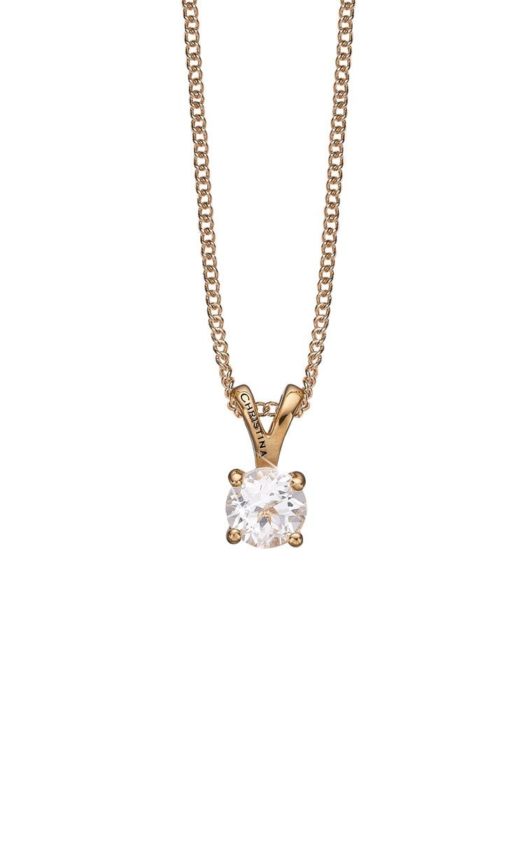 Køb Christina jewelry - crystal vedhæng uden kæde, forgyldt sølv - Modelnr.: 680-G07 Uden kæde hos Guldsmed Smeds