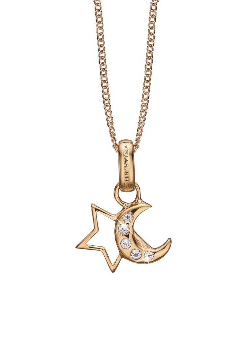 Køb Christina jewelry - Star & Moon, vedhæng, forgyldt sølv - Modelnr.: 680-G09-55 hos Guldsmed Smeds