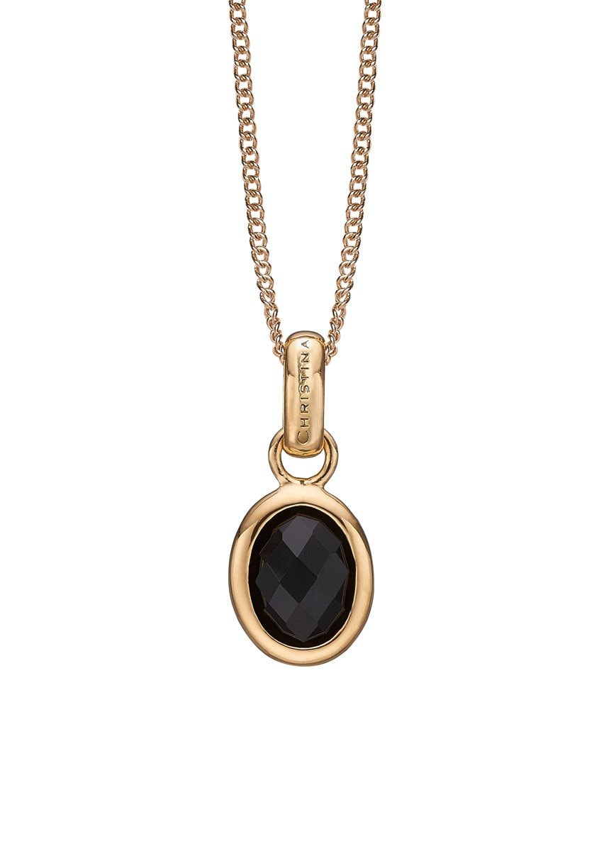 Køb Christina jewelry - Onyx Dream vedhæng, forgyldt sølv - Modelnr.: 680-G14black hos Guldsmed Smeds