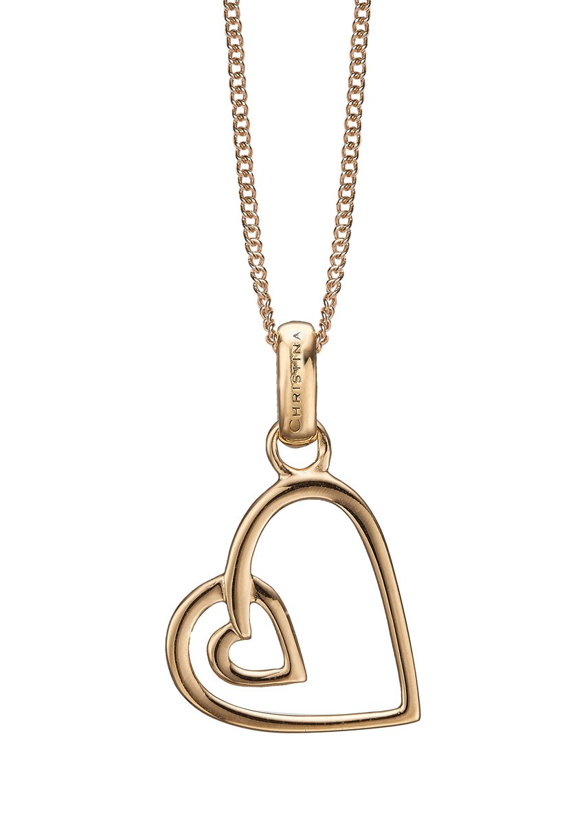 Køb Christina jewelry - True Love vedhæng, forgyldt sølv, 45+15 cm - Modelnr.: 680-G22-55 hos Guldsmed Smeds