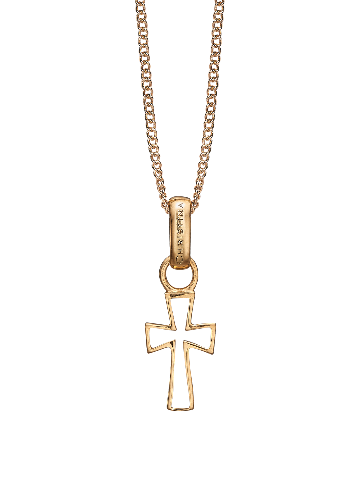 Køb Christina jewelry - kors vedhæng uden kæde, forgyldt sølv - Modelnr.: 680-G24 hos Guldsmed Smeds