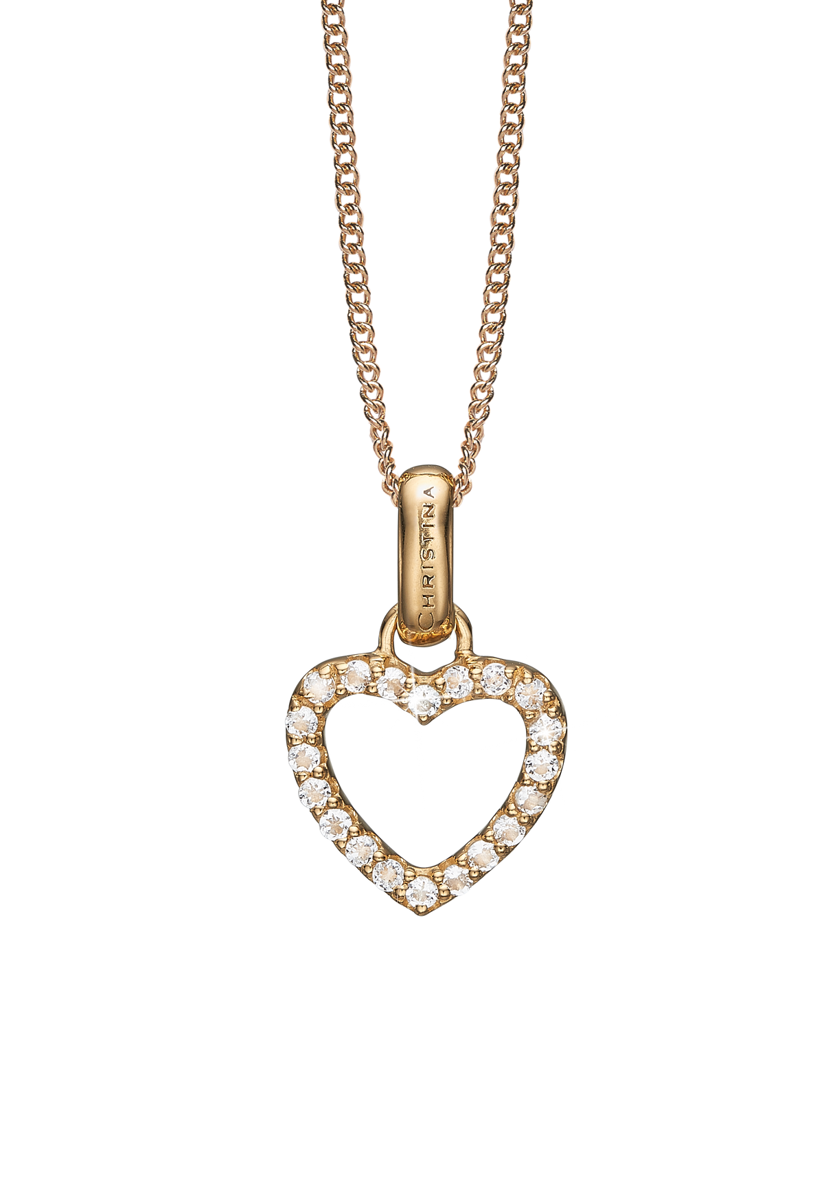 Køb Christina jewelry - Topaz Heart vedhæng uden kæde, forgyldt plated sølv - Modelnr.: 680-G35 hos Guldsmed Smeds