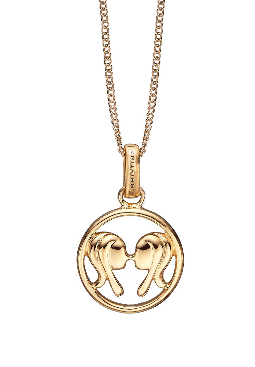 Køb Christina jewelry - Zodiac Gemini vedhæng uden kæde, forgyldt plated sølv - Modelnr.: 680-G38-5 hos Guldsmed Smeds