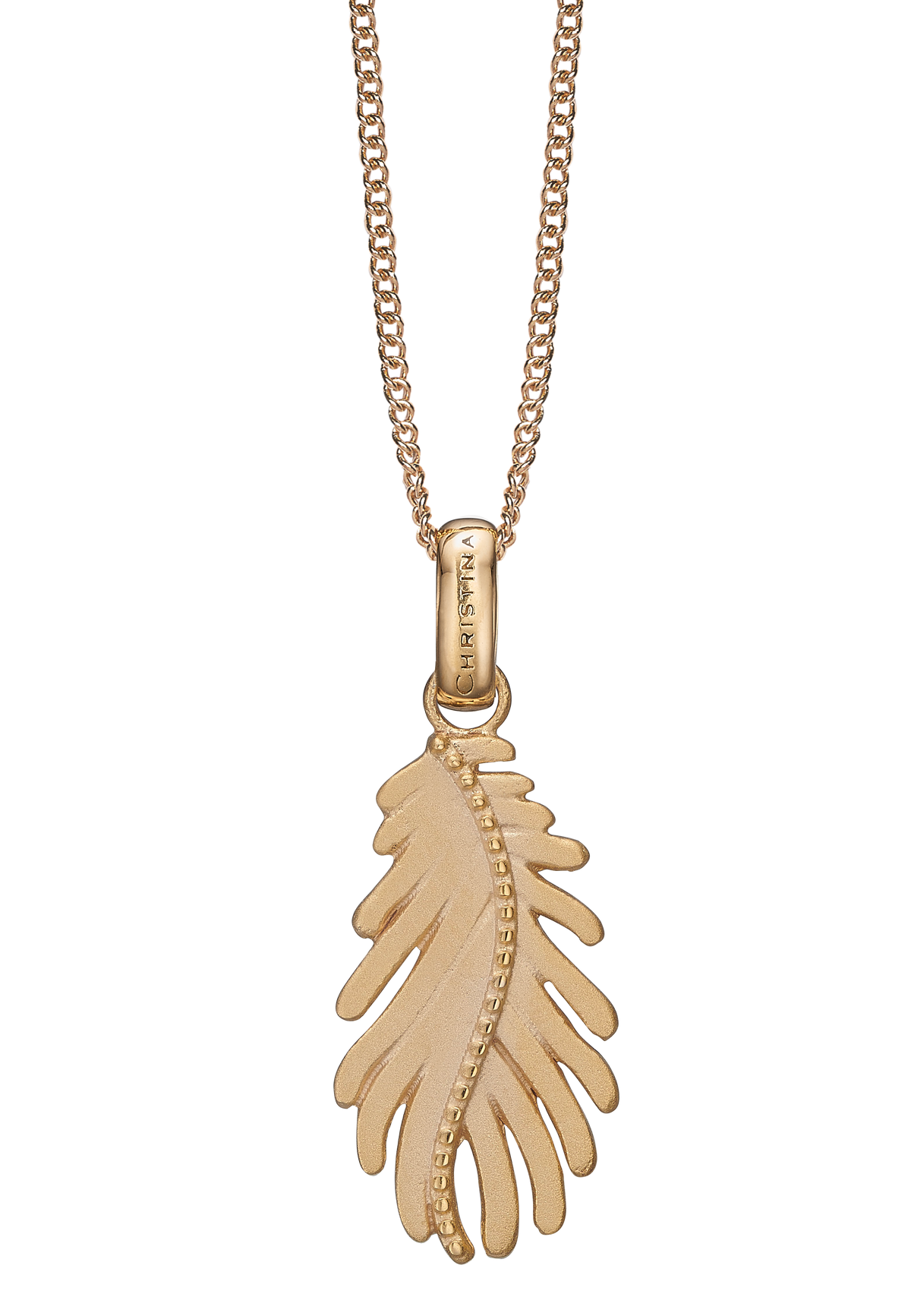 Køb Christina jewelry - Pine Leaf, vedhæng uden kæde, forgyldt sølv - Model: 680-G51 hos Guldsmed Smeds