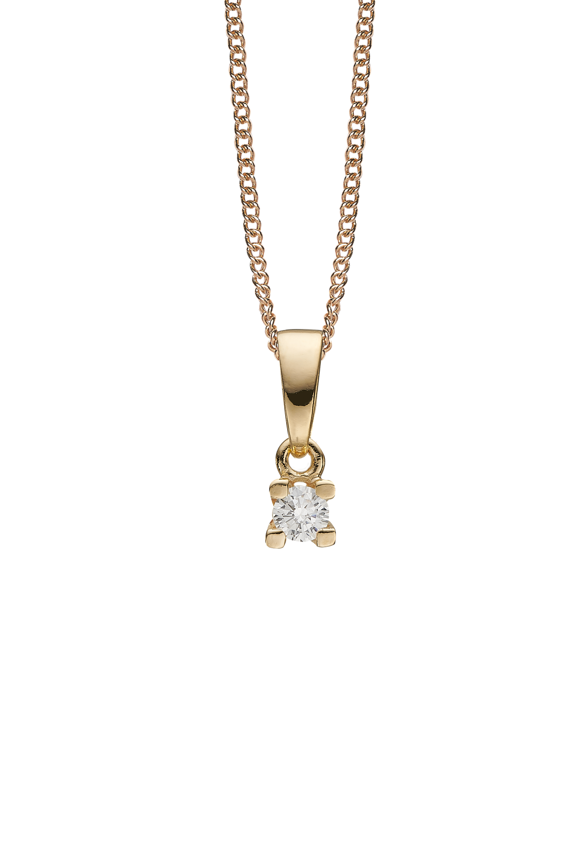 Køb Christina jewelry - 0,10 Llab Grown diamond vedhæng uden kæde, forgyldt - Model: 680-G64 hos Guldsmed Smeds