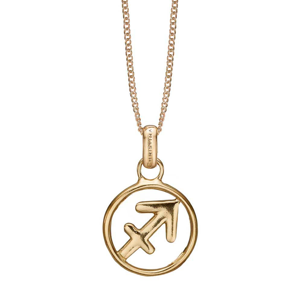 Køb Christina jewelry & watches - Zodiac Sagittarius/Skytte vedhæng, forgyldt sølv - Modelnr: 680-G67-11 hos Guldsmed Smeds