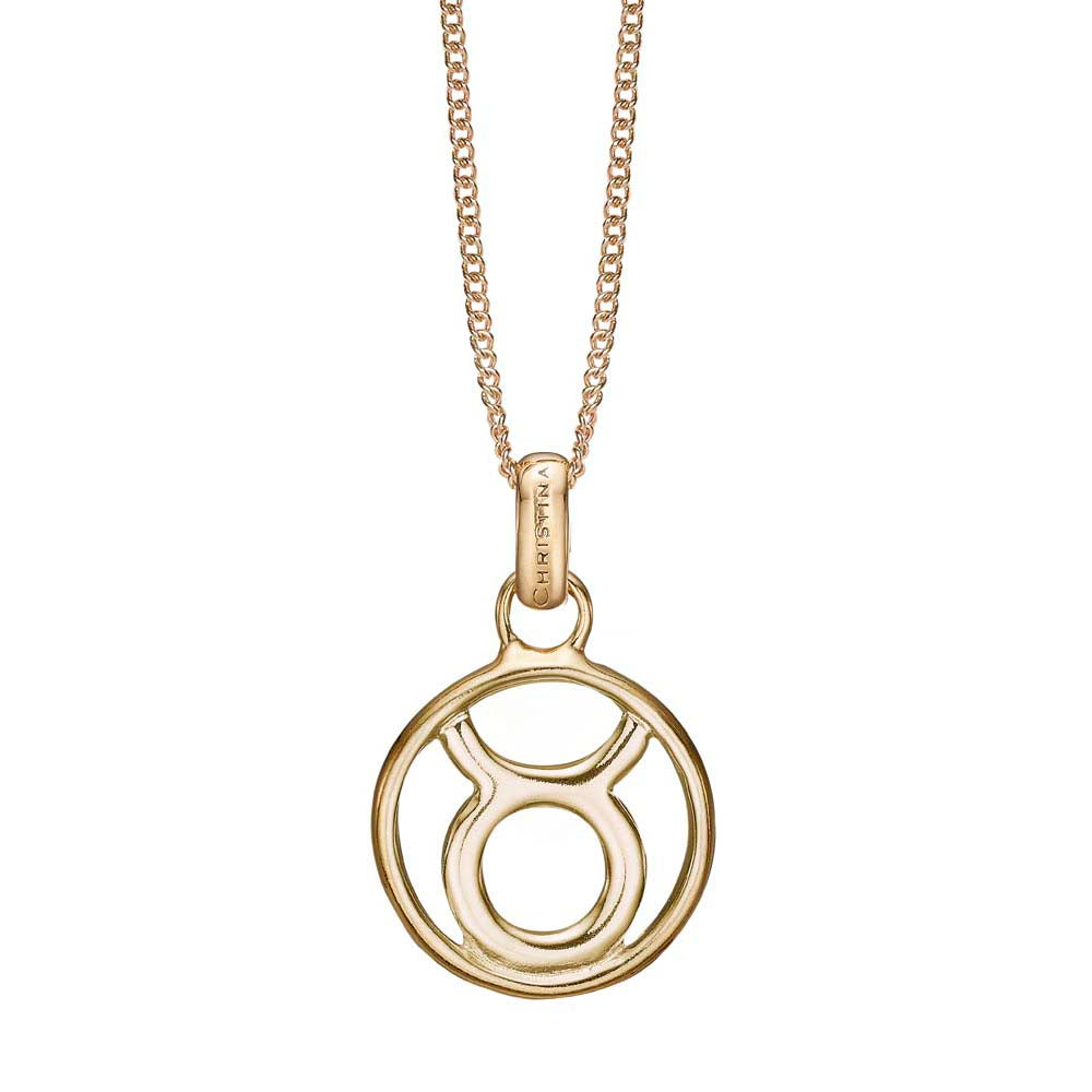 Køb Christina jewelry & watches - Zodiac Taurus/Tyr vedhæng, forgyldt sølv - Modelnr: 680-G67-4 hos Guldsmed Smeds