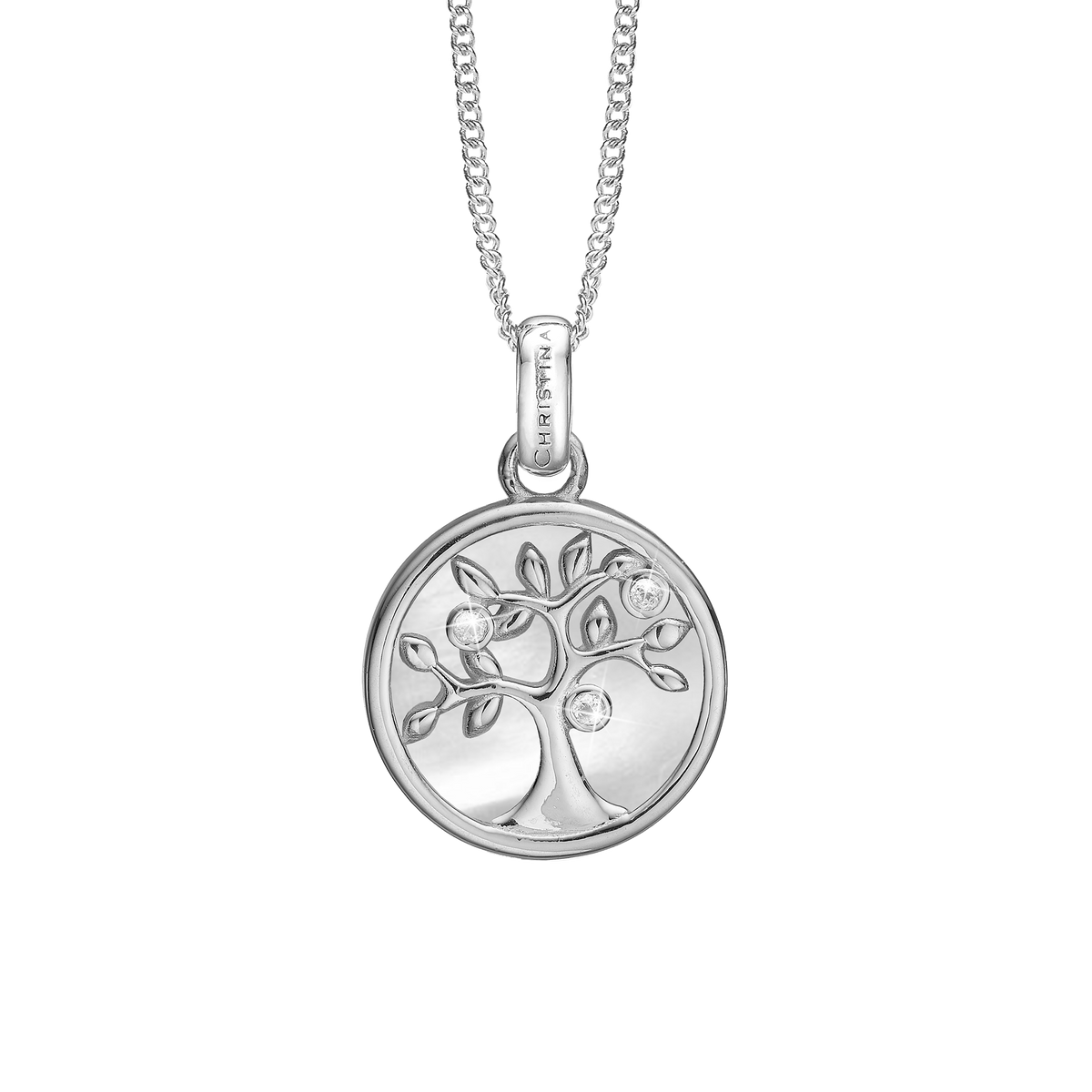Christina Tree of Life perlemor vedhæng i sølv