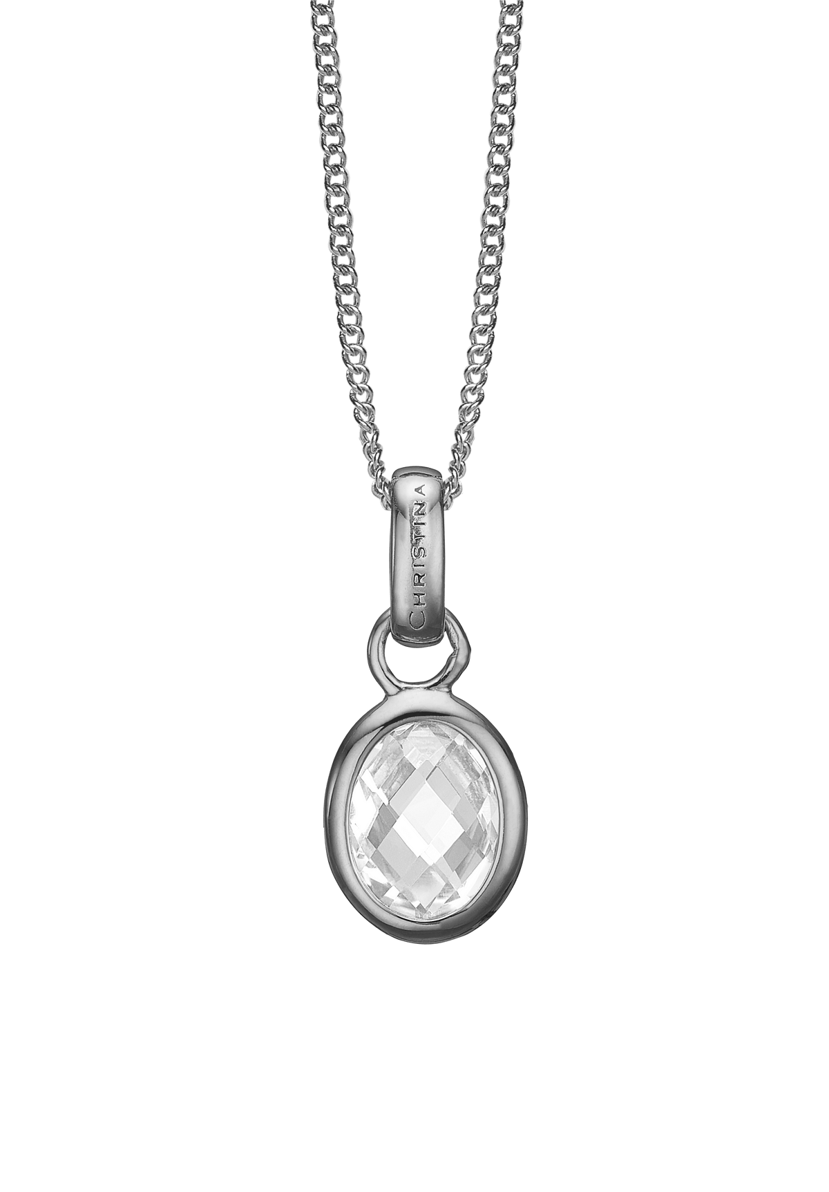 Køb Christina jewelry - kystal, vedhæng uden kæde, sølv - Modelnr.: 680-S14WHITE hos Guldsmed Smeds