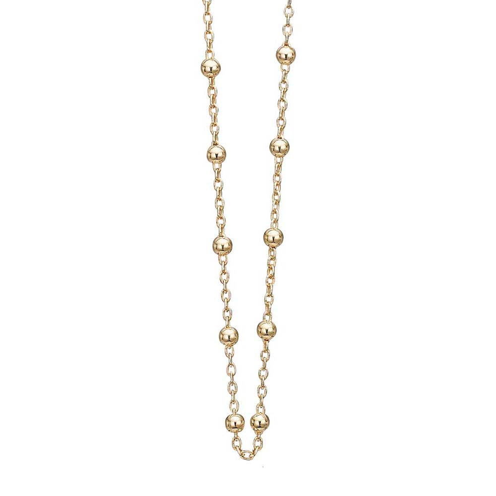 Køb Christina jewelry & watches - Ball Necklace chain, 70+20 cm, forgyldt sølv - Modelnr: 680-SGK90 hos Guldsmed Smeds
