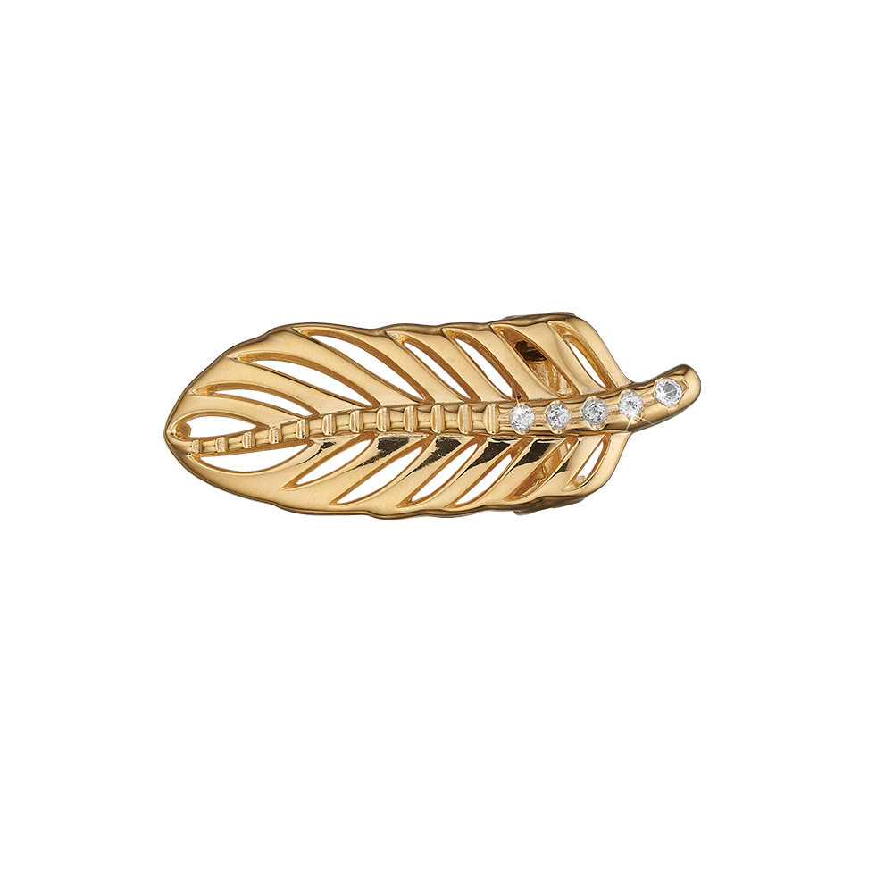 Køb Christina Jewelry & Watches - Topaz Feather, Connections lock, goldpl - Model: 681-G15 hos Guldsmed Smeds