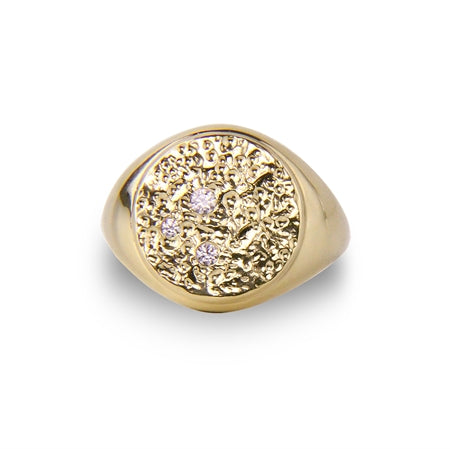 Jeberg Jewellery - Forgyldt Pieces of the moon signet ring - Model: 6925