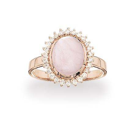 Køb Scrouples - Ring rosa quartz/zir. sølv rosé fg. - Modelnr.: 720032 hos Guldsmed Smeds