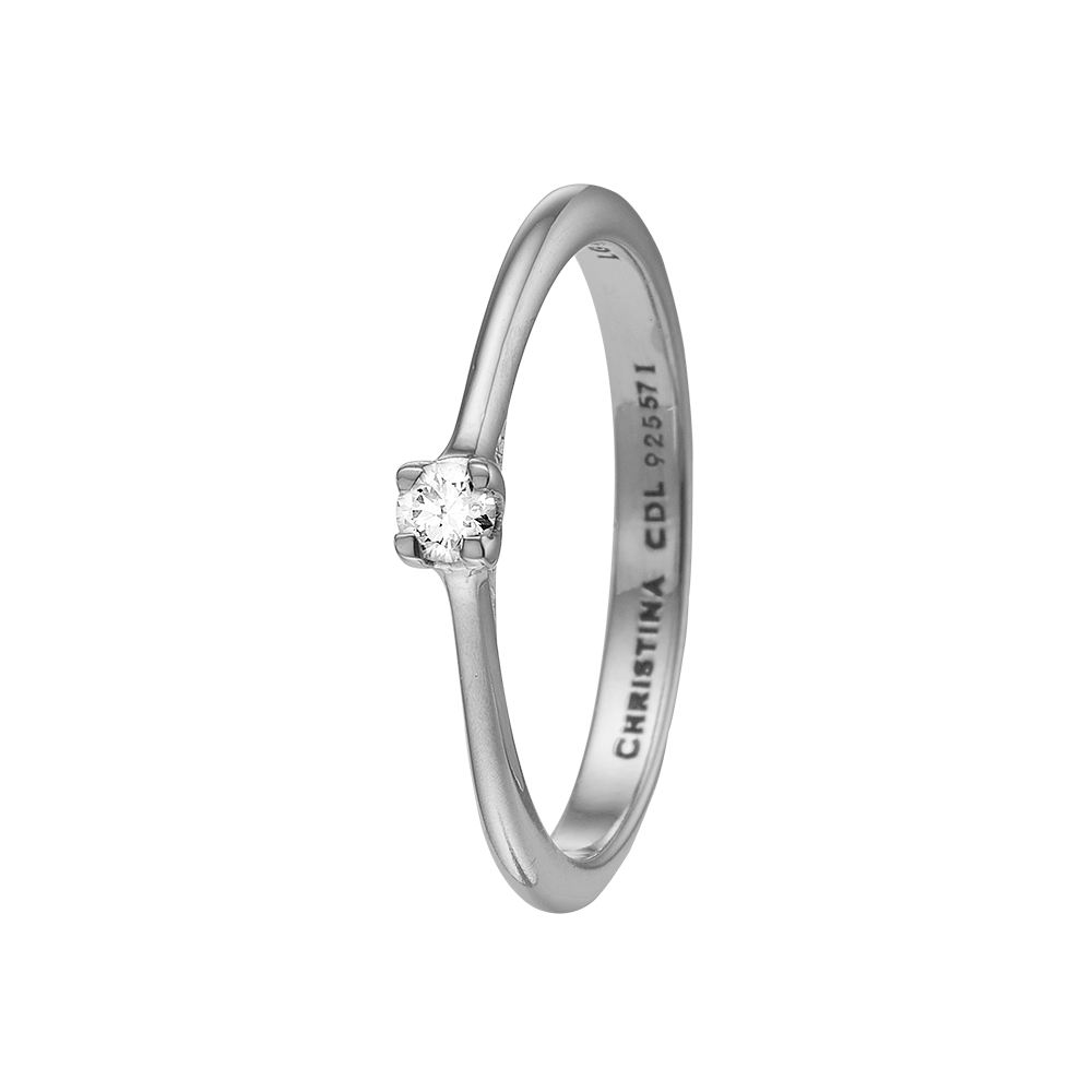 Køb Christina Jewelry - Ring, Labgrown Diamond 0,10 ct, sølv - Model: 800-8.1.A hos Guldsmed Smeds