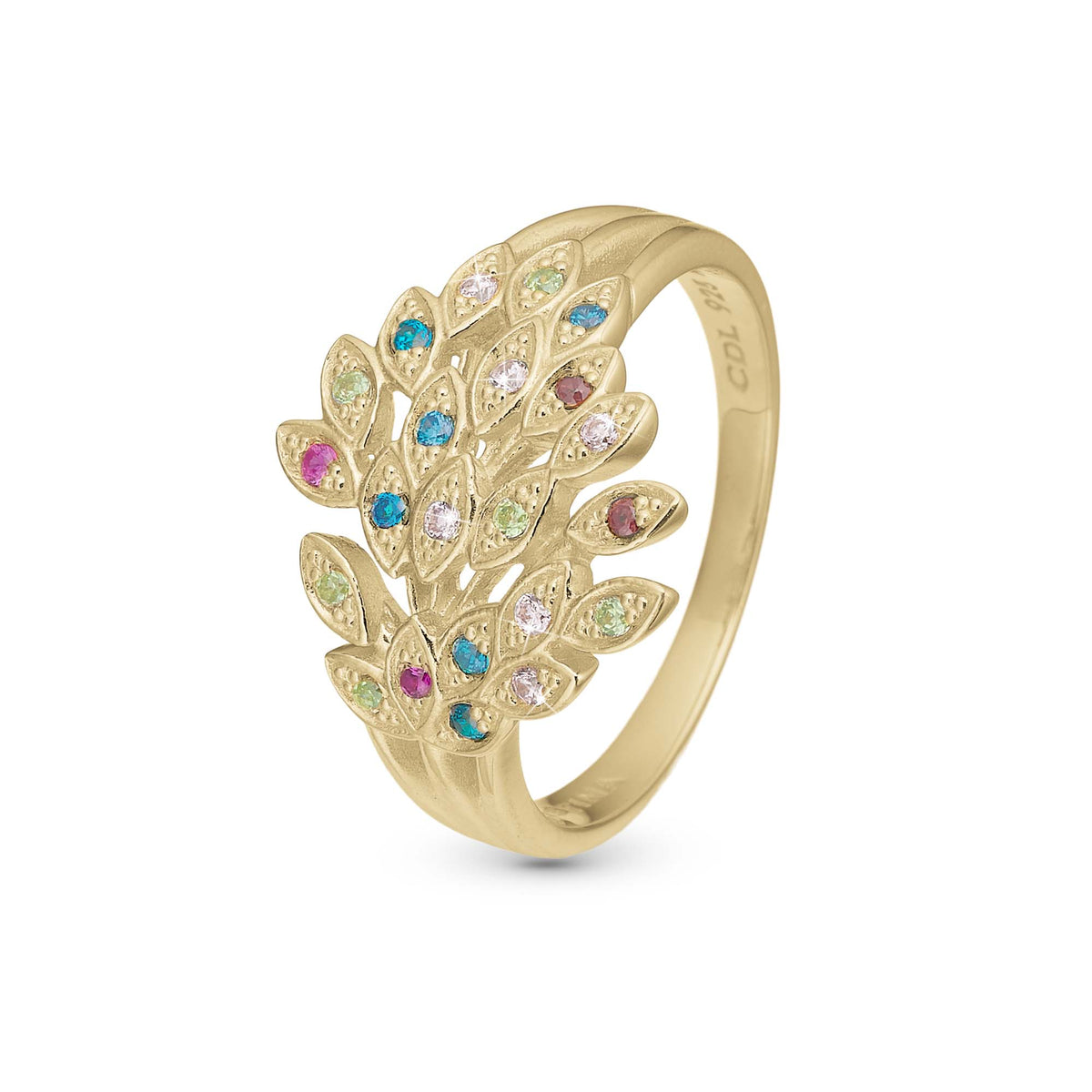 Christina Peacock ring i forgyldt sølv – model 800-4.11.B