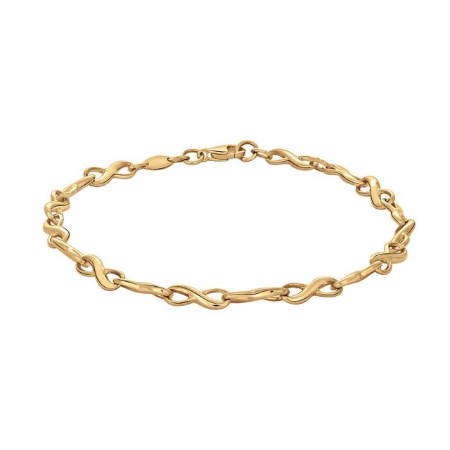Nordahl Andersen 8 karat guld armbånd m/evighedstegn 19cm