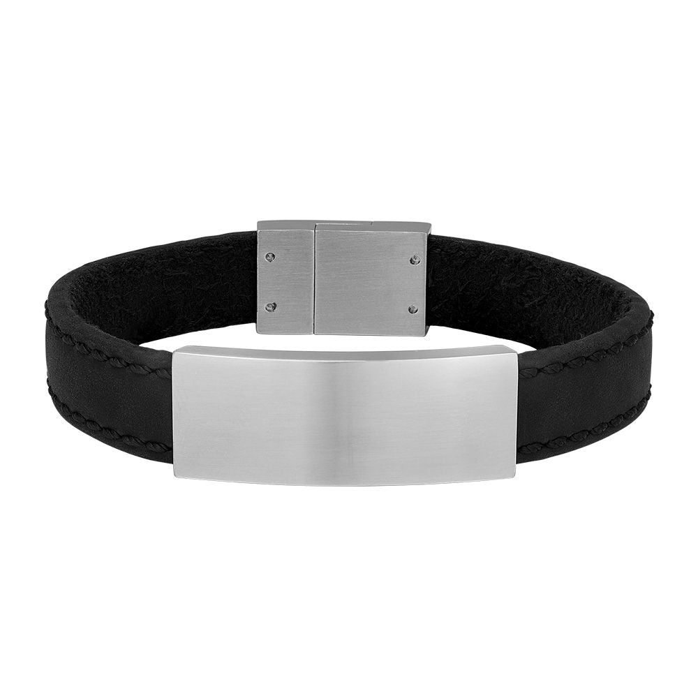 Køb Son of noa - SON bracelet black calf leather 21cm 12mm - Model: 897 017-BLACK21 hos Guldsmed Smeds
