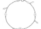Lund of Copenhagen - Marguerit armbånd, sølv med blade og hvide margueritter - Modelnr.: 9015056-H