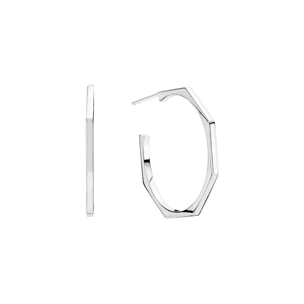 Køb Lund of Copenhagen - Ørestik 7 kantet 28mm sølv - Model Nr.: 9091063 - 4 hos Guldsmed Smeds