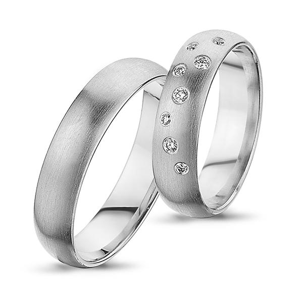 Køb Nuran - 14kt. vielsesringe m/diamant 0,11ct w/vs brillant - 5mm bredde- Modelnr.: A4080HVG hos Guldsmed Smeds